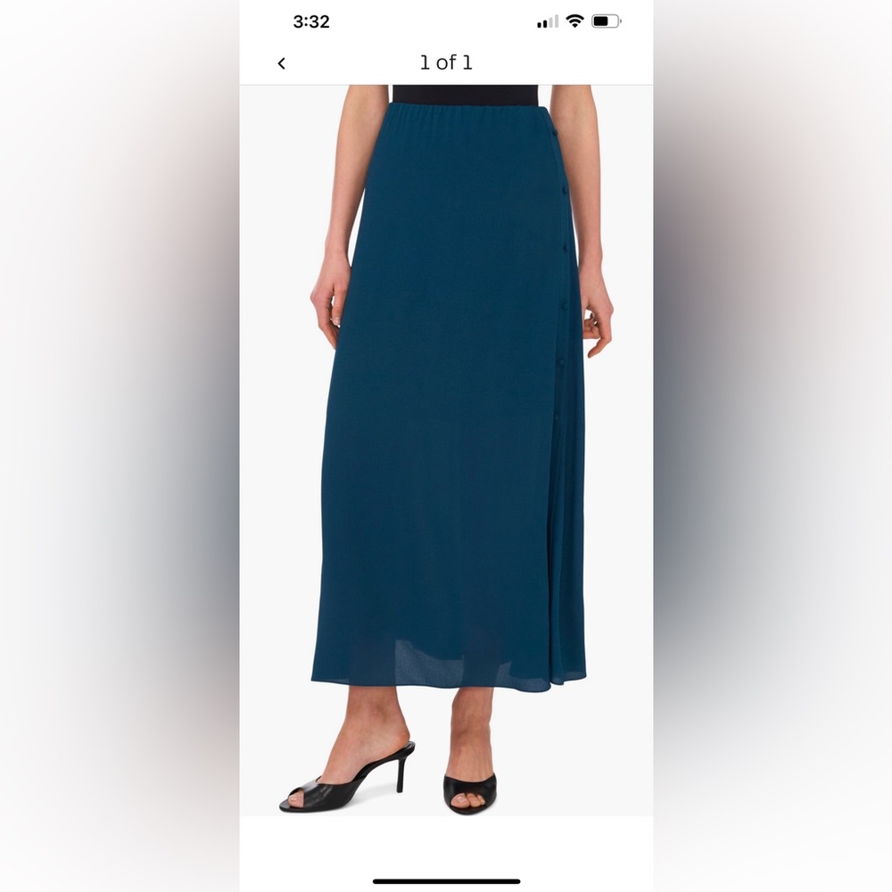 NWOT halogen teal maxi skirt